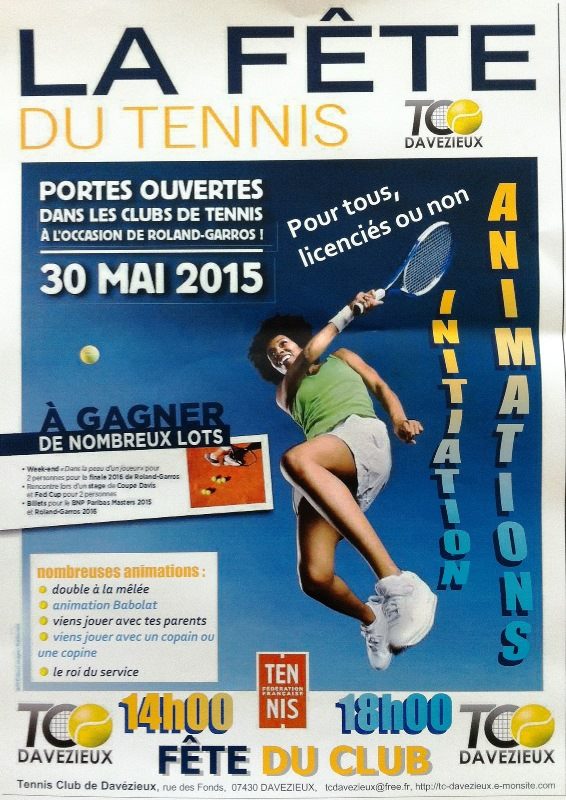 Fete du tennis 30 mai 2015